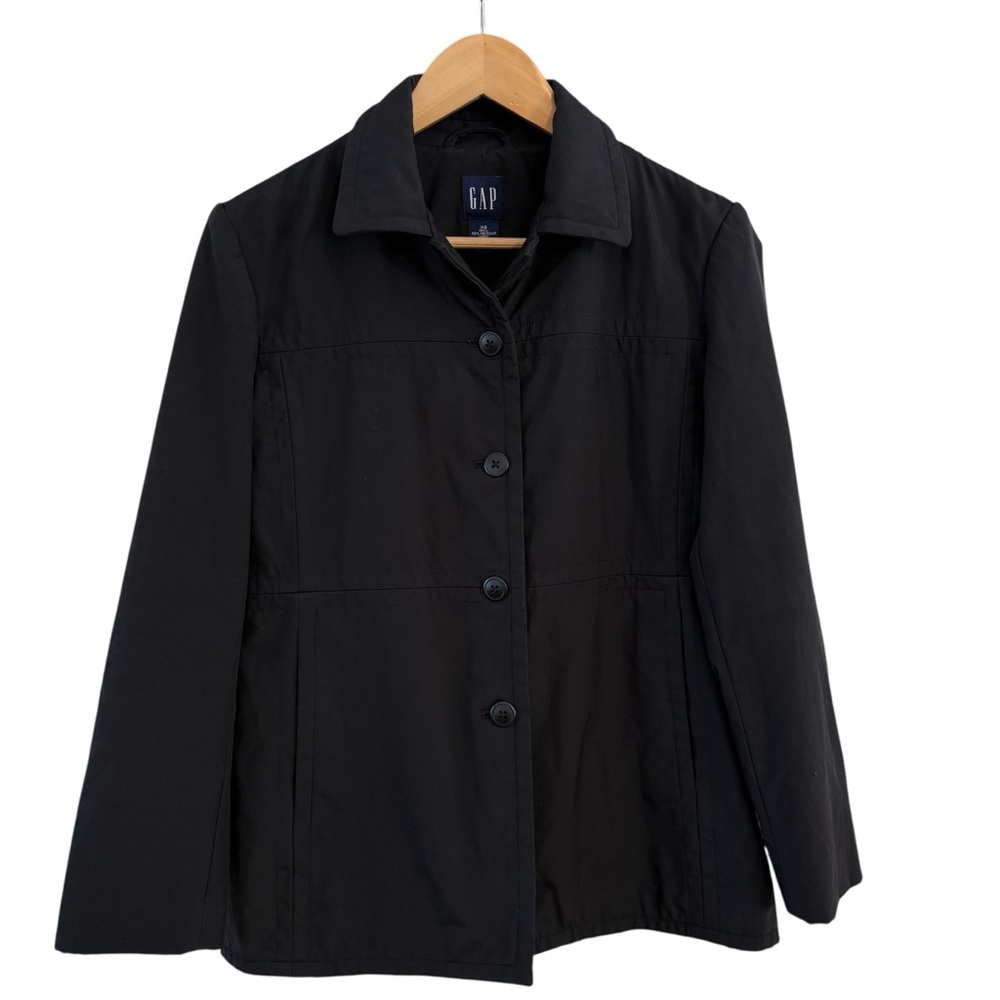 Gap Lightweight Black Jacket Button Down Women’s Size XS